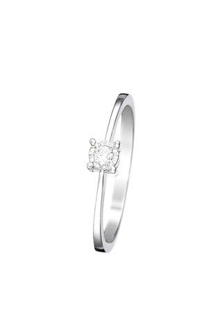 Solitaire A moi pour toujours Or blanc et diamant