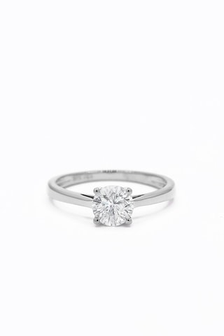 Solitaire Délicate - Or blanc et diamant