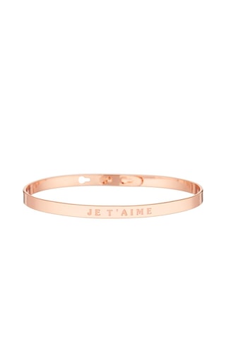 Jonc Je t'aime Doré rose