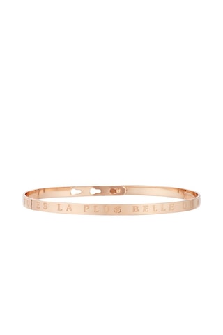 Jonc Maman tu es la plus belle du monde - Doré rose