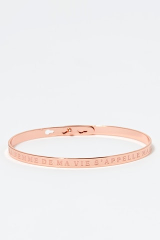 Jonc La femme de ma vie s'appelle Maman - Doré rose