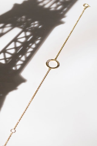 Bracelet Cercle Or jaune et diamants