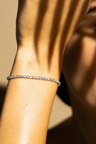 Bracelet Rivière Or blanc et diamants
