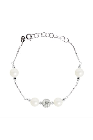 Bracelet - Argent, perles de culture d'eau douce et cristal véritable