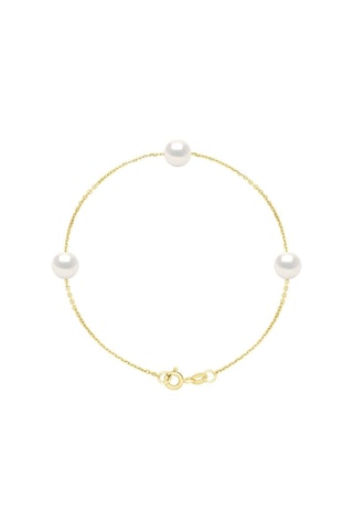 Bracelet - Argent plaqué or jaune et perles d'eau douce