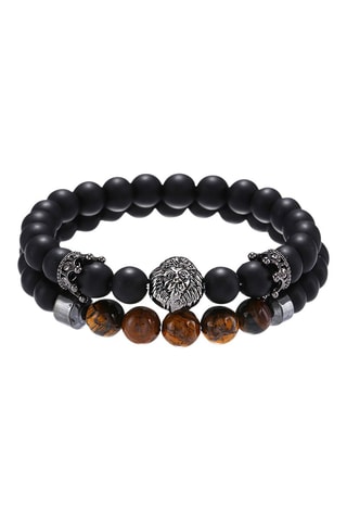 Bracelet - Cuir et œil-de-tigre