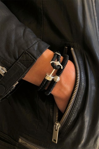 Bracelet 
Cuir et argent