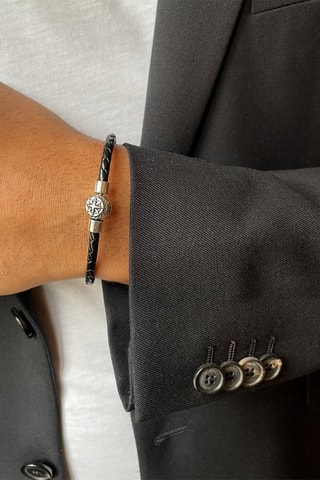 Bracelet 
Cuir et argent