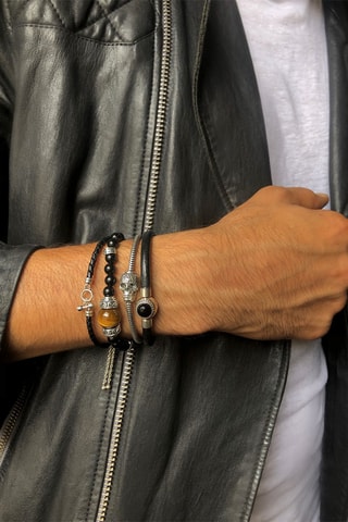 Bracelet 
Cuir et argent