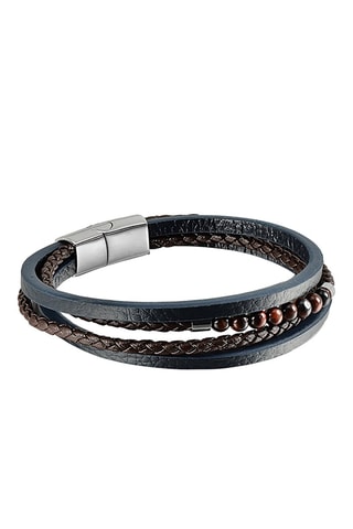 Bracelet Cuir et œils-de-tigre