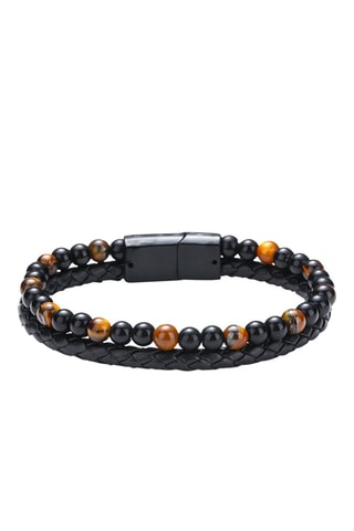 Bracelet Œils-de-tigre et pierres de lave