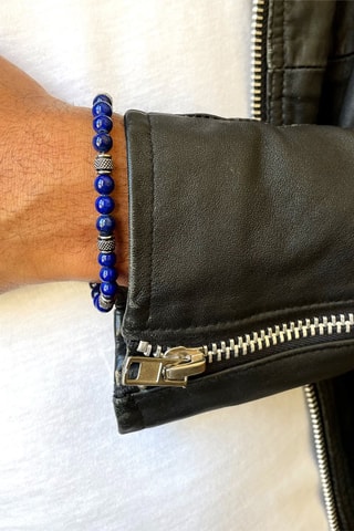 Bracelet Lapis-lazulis et pierres de lave