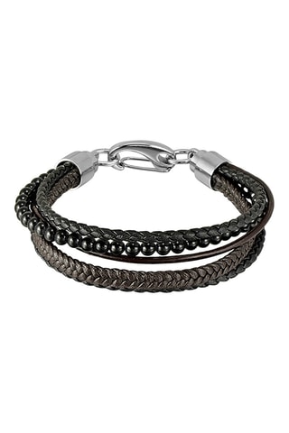 Bracelet Cuir et onyx