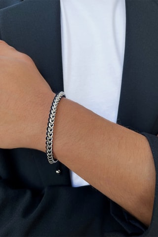 Bracelet Argenté et noir