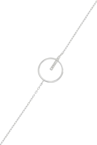 Bracelet Barrette encerclée  - Or blanc et diamants