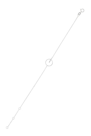 Bracelet Barrette encerclée  - Or blanc et diamants