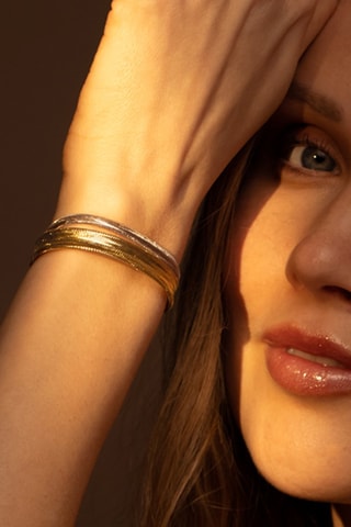 Bracelet Vico Scintillant Or blanc et or jaune