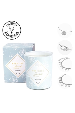 Bougie parfumée et bracelet Voile de coton