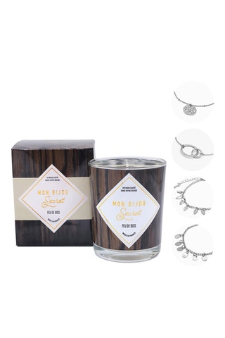 Bougie parfumée et bracelet  Feu de cheminée