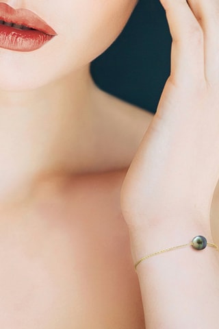 Bracelet - Argent plaqué or jaune et perle d'eau douce
