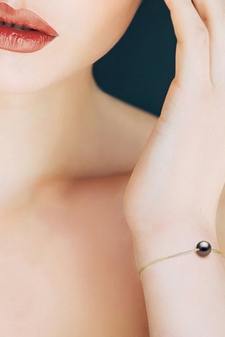 Bracelet - Argent plaqué or jaune et perle d'eau douce