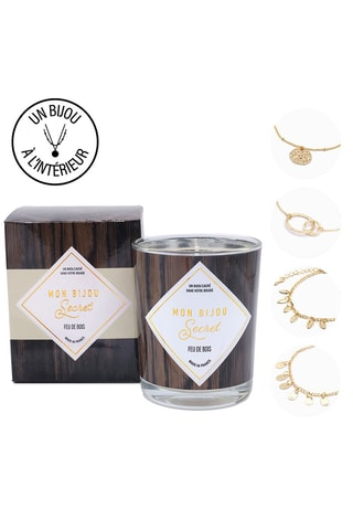 Bougie parfumée et bracelet  Feu de cheminée