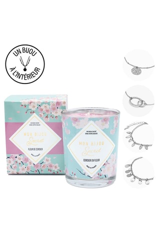 Bougie parfumée et bracelet Cerisier en fleur