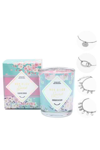 Bougie parfumée et bracelet Cerisier en fleur