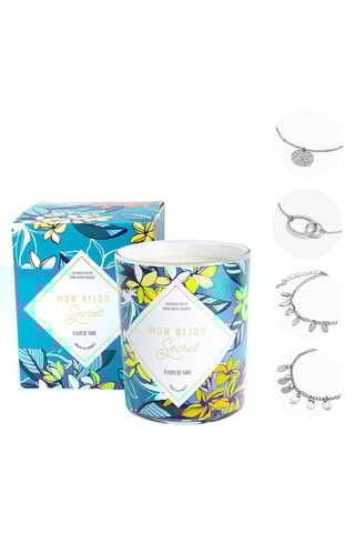 Bougie parfumée et bracelet Fleurs de tiaré