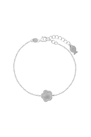 Bracelet Argent, nacre et zircons