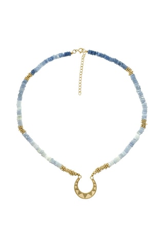 Collier doré à l'or fin jaune - Opales