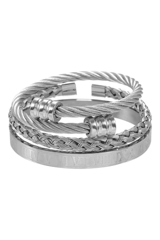 3 bracelets Argenté