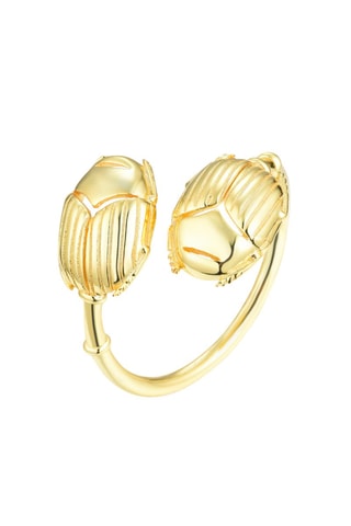 Bague dorée à l'or fin jaune
