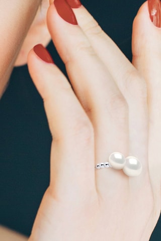 Bague Argent et perles de culture
