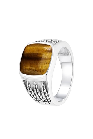 Bague Argent et œil-de-tigre