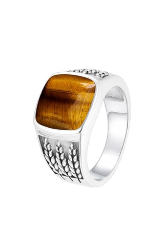 Bague Argent et œil-de-tigre