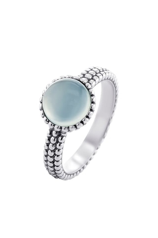 Bague Argent et calcédoine