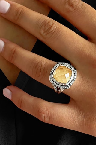 Bague Argent et citrine