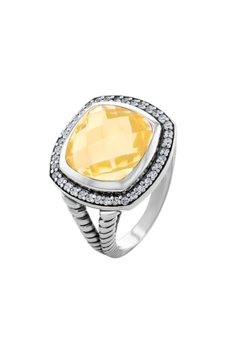 Bague Argent et citrine