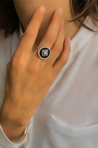 Bague Argent et onyx