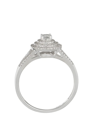 Bague Darwin Or blanc, diamants et topaze