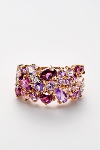 Bague Cotton candy - Or rose, saphirs, améthystes, rhodolites et topazes
