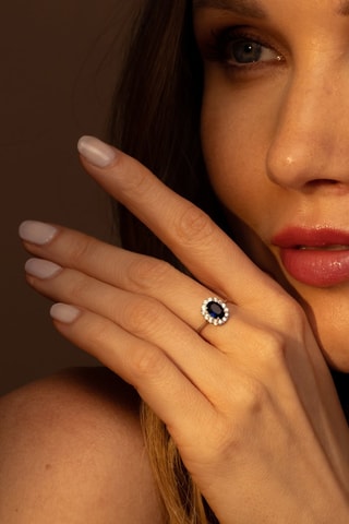 Bague Bleu merveilleux Or blanc