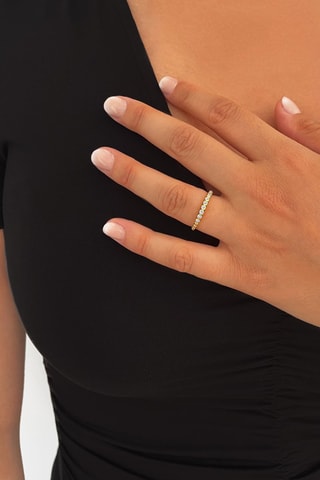 Bague - Argent plaqué or jaune