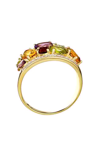 Bague Mae - Or jaune, diamants et pierres précieuses