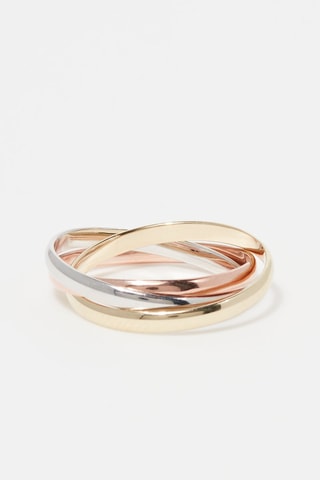 Bague Tri or Or blanc, or jaune et or rose