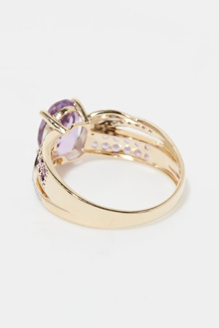Bague Ballarat Or jaune, diamants, et améthystes
