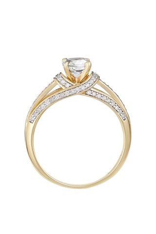 Bague Mackay Or jaune, diamants et topaze