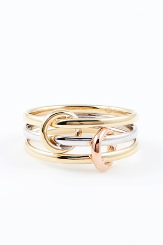Bague Meteor 
Or jaune, or blanc et or rose