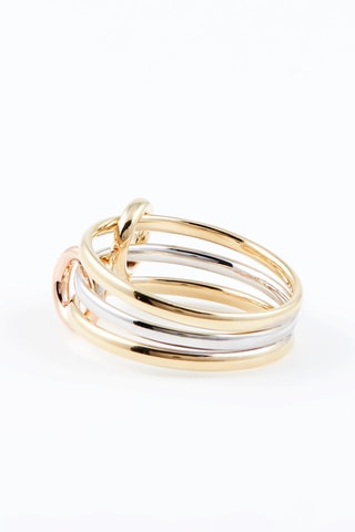 Bague Meteor 
Or jaune, or blanc et or rose